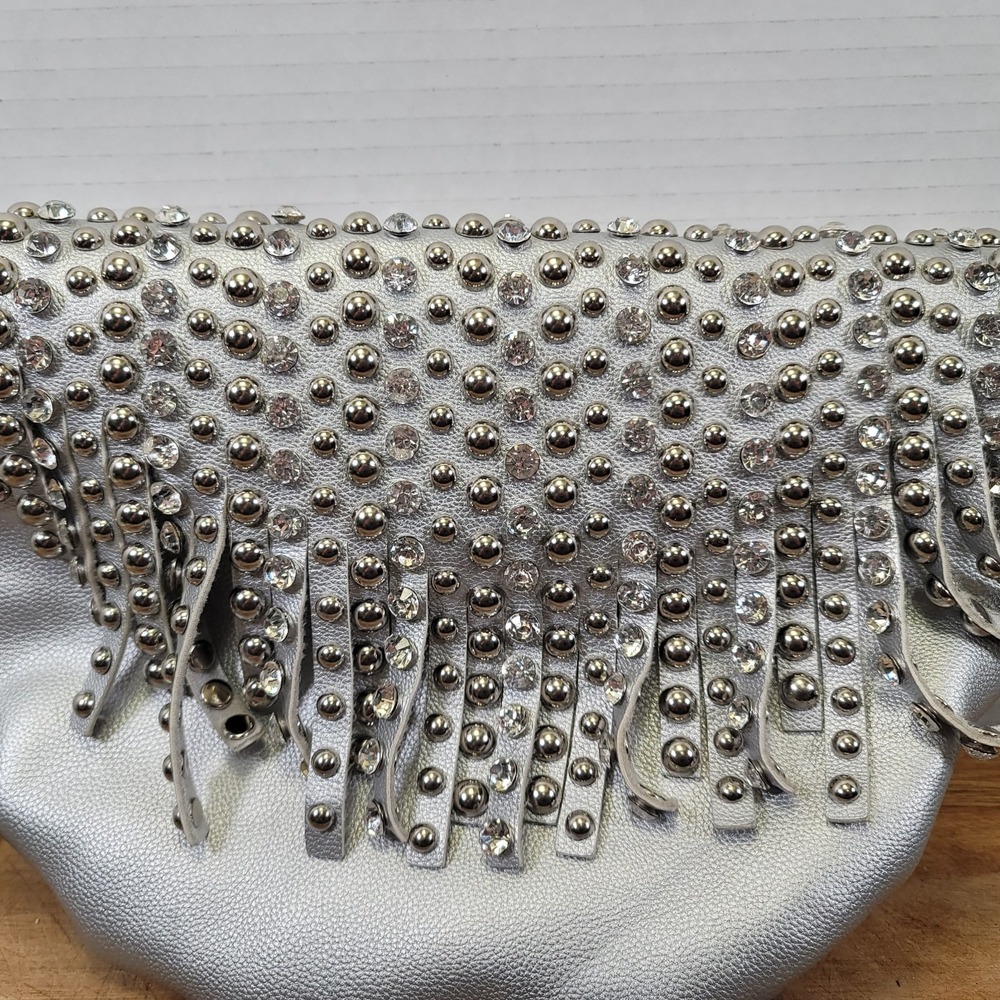 Imoshion Bling Silver Rhinestone & Studded Shoulder purse/handbag NWOT - Picture 2 of 10